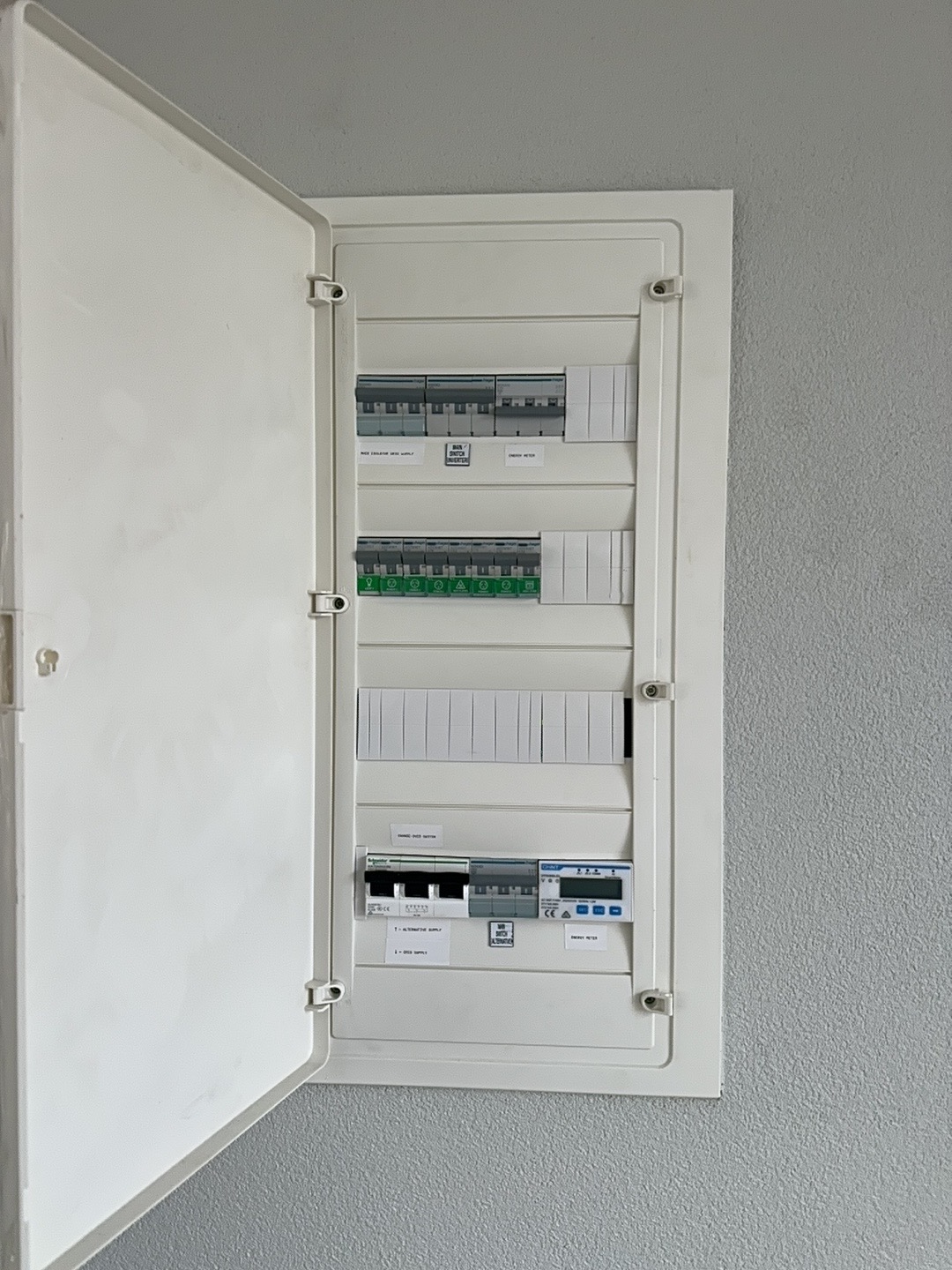 New garage switchboard installed by Helios Electrical Group