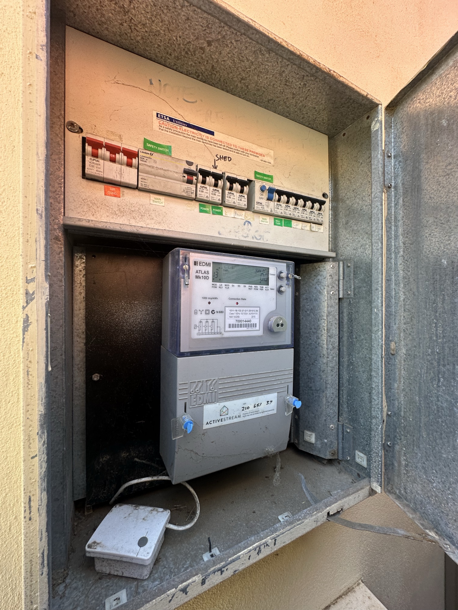 Existing switchboard before upgrade by Helios Electrical Group